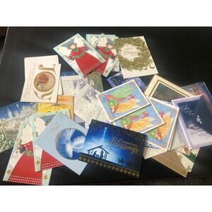 Christmas Card Lot Of 29 Vintage Without Envelopes Unused B6